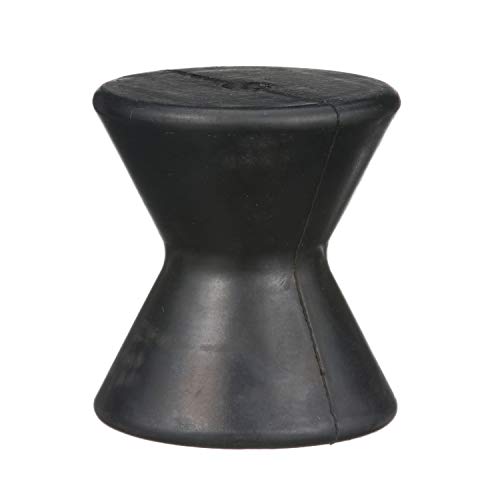 Boat Trailer Rubber Bow Roller - Black, 4 Inches, One Size