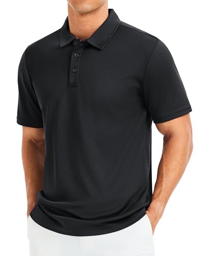 Men's Short Sleeve Golf Polo Shirt - Quick Dry Moisture Wicking