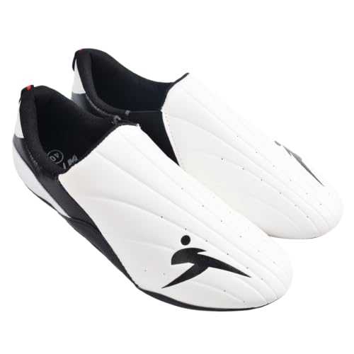 DEWEAR Fitness Unisex Taekwondo Karate Martial Arts Shoes 10 White & Black Kids Youth Adult