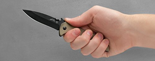 Kershaw Emerson CQC-K Pocket Knife - Model 6054BRNBLK, Manual Folding with Wave Feature