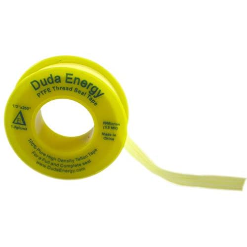 Duda Energy ThreadSeal-1.2g-050x260-Yellow 1 Roll of 1/2" x 260" Teflon Thread Seal Tape, Yellow