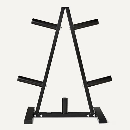 Weight Plate Tree Rack - Durable Steel, 300 lbs Capacity, 2" Storage