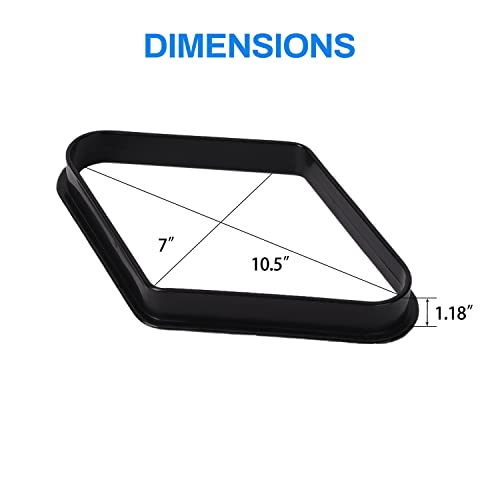 GSE Diamond Pool Ball Rack - 8-Ball & 9-Ball Billiard Triangle & Diamond Rack
