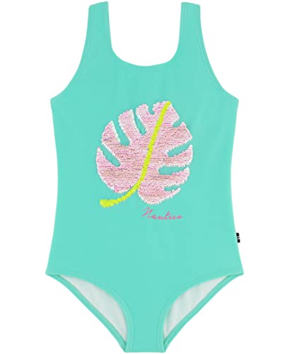 Nautica Girls One-Piece Swimsuit with UPF 50+ Sun Protection, Quick Dry - 5T Cockatoo Palm