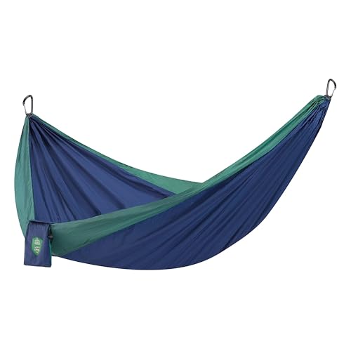 Yellow Leaf Handcrafted Parachute Hammock 400 lb Blue & Green Outdoor Camping