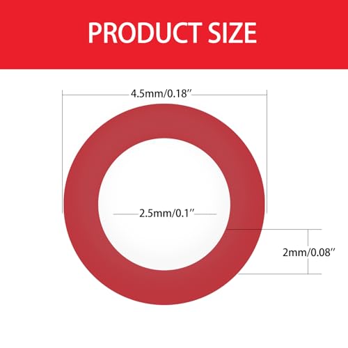 100 Pcs Dart Shaft O-Rings with 2BA Tool - Red Rubber Dart Accessories