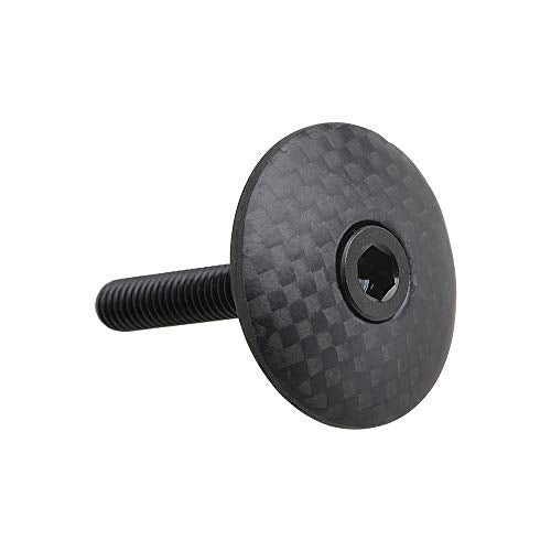 Wanyifa Matte Black 1/8" 3K Carbon Fiber Cycling Headset Top Cap Upgrade