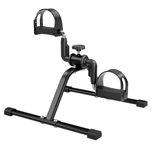 Mini Stationary Cycle Pedal Exerciser with Adjustable Resistance - Black