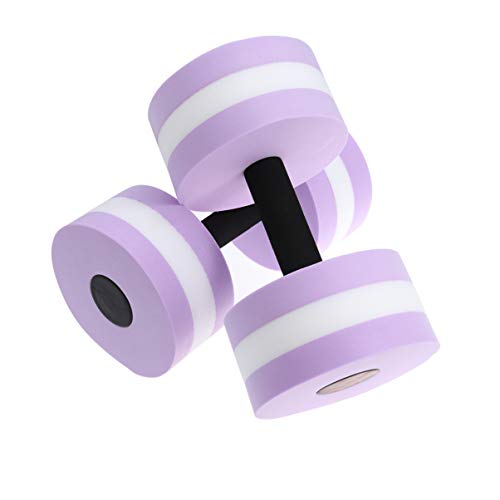 SEWACC Aquatic Dumbbells – Foam Water Weights for Pool Exercise (2 Pcs, Purple)