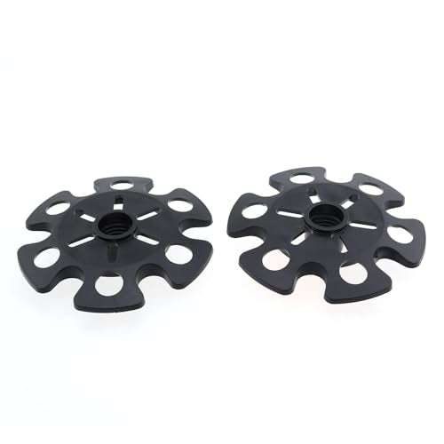 2PCS Hiking Pole Snow Baskets - Anti-Sink Tips, Black