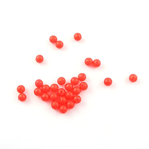 100pcs 8mm Red Glow Fishing Line Beads for Night Fishing