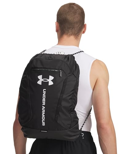 Water-Resistant Sackpack with Insulated Pocket - Black