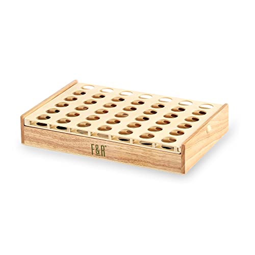 Foster & Rye Four and Win Vintage Wooden Board Game for 2 Players - Classic Game Night