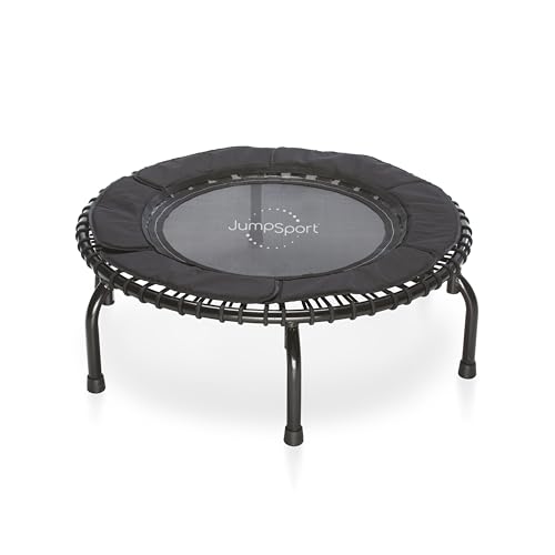 Mini Fitness Trampoline - 39" Workout Rebounder for Adults - Black
