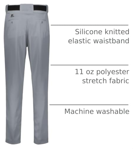 Russell Athletic Men's Baseball Pants Large Grey Pro Comfort Performance Sportswear