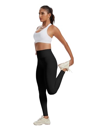 High Waisted Buttery Soft Leggings - Tummy Control - Black, Small