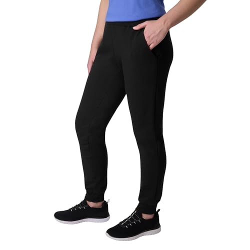 Hanes EcoSmart Open-Bottom Fleece Sweatpants, 29" Inseam, XL Ebony – Pocketless Lounge Joggers