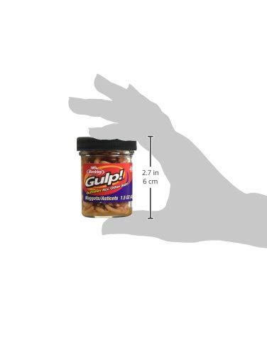 Soft Plastic Maggot Fishing Bait - 1-Inch Natural 1.5 oz