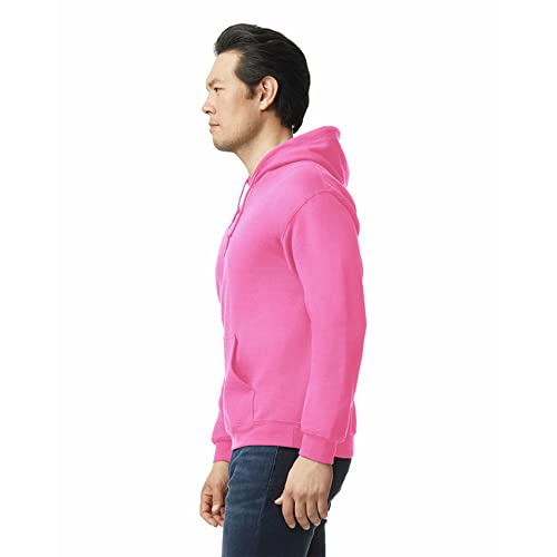 Gildan Adult Fleece Hoodie Sweatshirt G18500 1-Pack Safety Pink XL