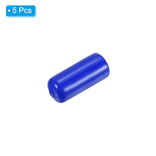 Billiard Cue Tip Protector - Blue Rubber Sleeve 13mm (5 Pcs)