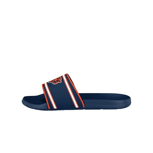 NFL Men's Team Color Stripe Molded Football Slides