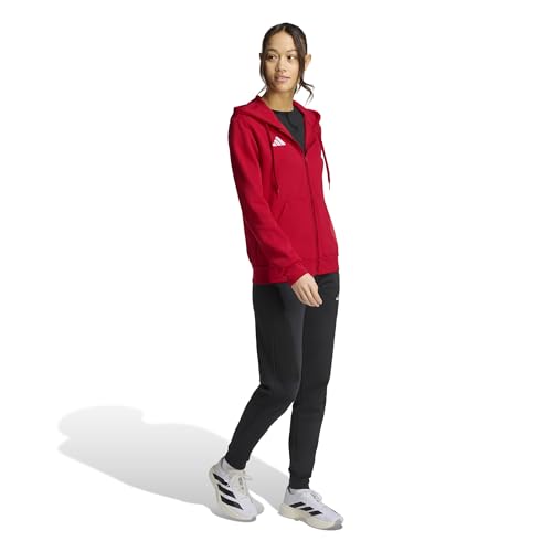Adidas Women's Entrada 26 Full-Zip Hoodie Medium Team Power Red/White