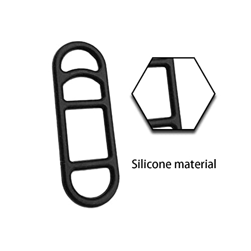 5 Pack Silicone Bike Light Mount Straps - Black