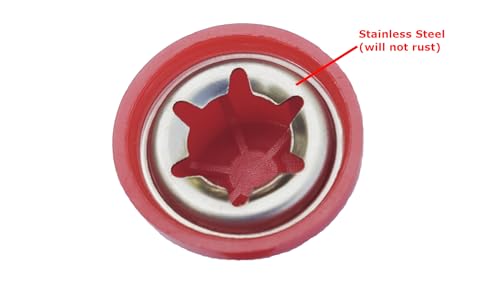 Replacement Hub Caps for Kids Ride-On Toys - 3/8 Inch Axle - Red