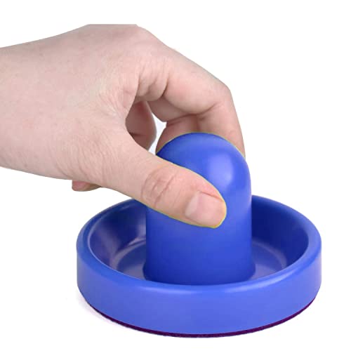 Air Hockey Pushers and Pucks Set - 4 Pushers & 8 Pucks - Blue & Red