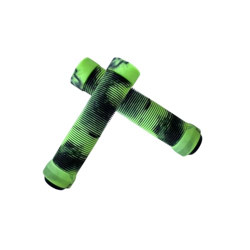 Non-Slip Rubber Bike Handlebar Grips - Green, Soft Cycling Covers