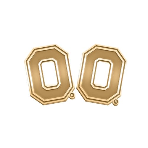 Ohio State O Logo Cuff Links - 14k Yellow Gold Plated