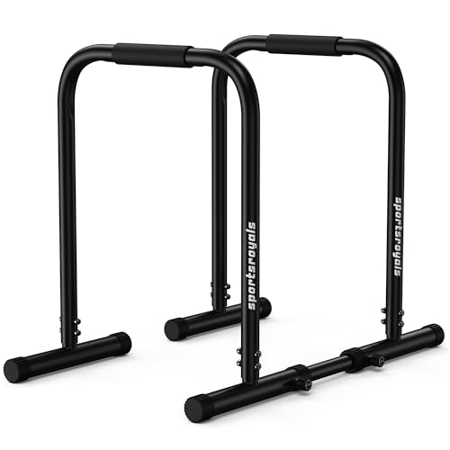 Adjustable Dip Bar Station - Heavy Duty Parallette - Black