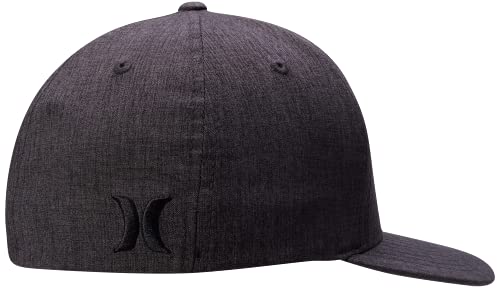 Hurley Mens Baseball Cap Moisture-Wicking Flexfit Curved Bill Fitted Hat Large-X-Large Dark Grey