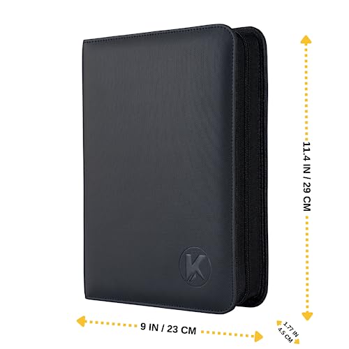 4-Pocket Top Loader Binder for 128 Trading Cards - Black
