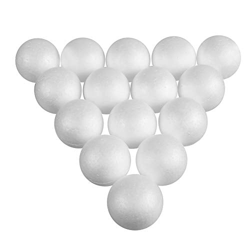 7cm White Foam Balls Set for DIY Crafts Christmas Easter Ornaments - 15pcs