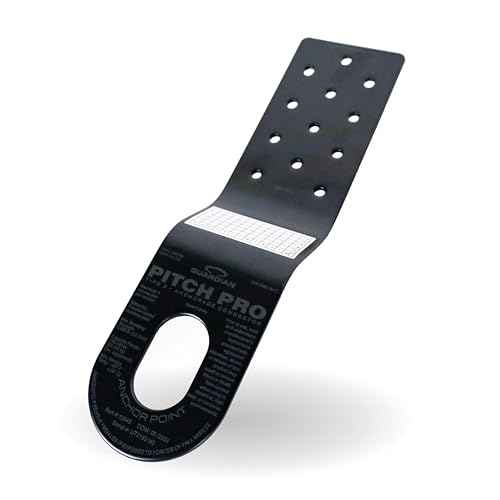 Guardian 10540 Pitch Pro Slotted Roof Anchor | Powder Coated Steel | 5000 lb Minimum Breaking Strength (MBS) | OSHA and ANSI Compliant | Black