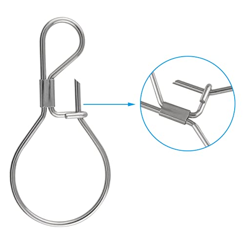 5 Stainless Steel Fishing Lock Snaps - Live Fish Stringer Clips
