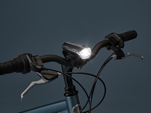 Schwinn 400 Lumen USB Headlight + Taillight 3 Modes, Side-Lens Beam – Black/Grey