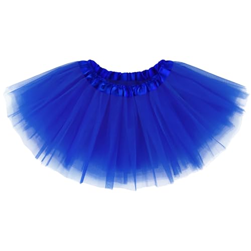 Royal Blue Tutu Skirt for Women - 5 Layered Fluffy Tulle