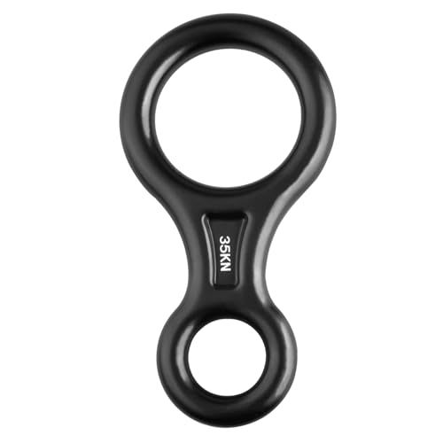 35kN Figure 8 Descender Rigging Plate - Heavy Duty, Black