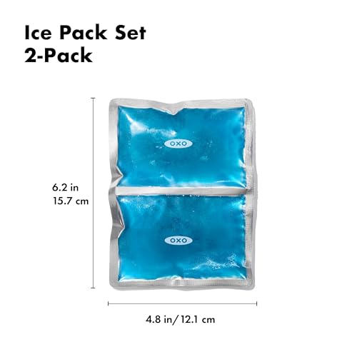 Dual-Compartment Ice Pack Set - Ocean Blue