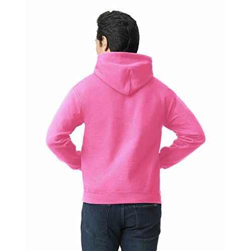 Gildan Adult Fleece Hoodie Sweatshirt G18500 1-Pack Safety Pink XL