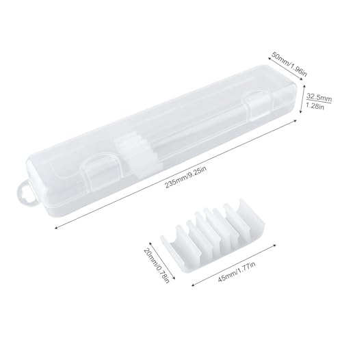 Portable Flatware Storage Box - Clear Cutlery Organizer for Travel Camping Picnic (B)
