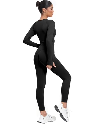 High Waisted Tummy Control Yoga Pants - Black, Large