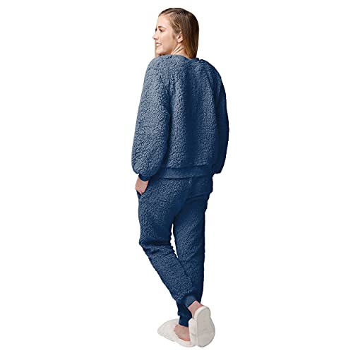 Michigan Wolverines Sherpa Lounge Shirt and Pants Set - Large
