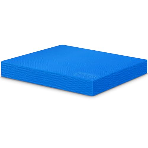 Exercise Balance Pad - Non-Slip Foam Kneeling Pad, Blue - Large (15.5" x 13" x 2")