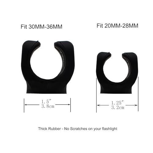 Flashlight Mounting Bracket Set - 4 Pack with 2 Big & 2 Small