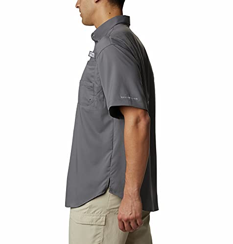 Columbia Men's PFG Tamiami II Short Sleeve Fishing Shirt 6X City Grey