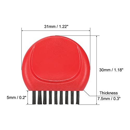 Golf Club Brush - Mini Portable Cleaning Tool - Red