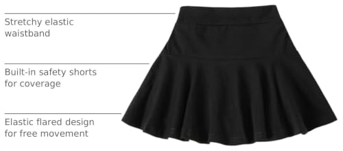 Neutocd Toddler Girl Skirts & Skorts 2-3T Black Elastic Pleated Casual Shorts
